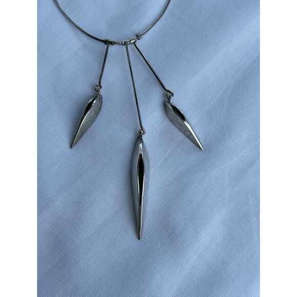 Artisan Handcrafted Silver and Sea Green Statement Necklace, Unique, Fun, Sturdy - Picture 6 of 12